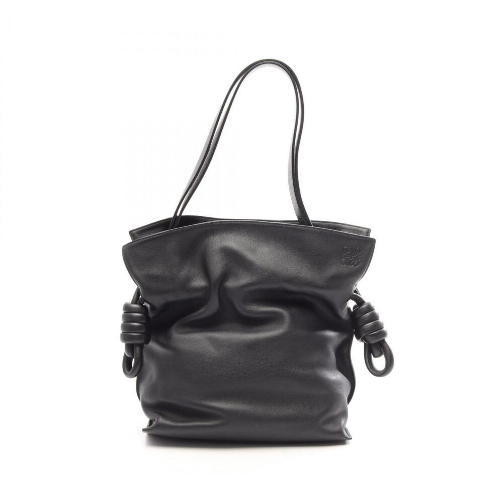 Loewe Flamenco Knot Small Shoulder Bag Handbag Leather Women's Black